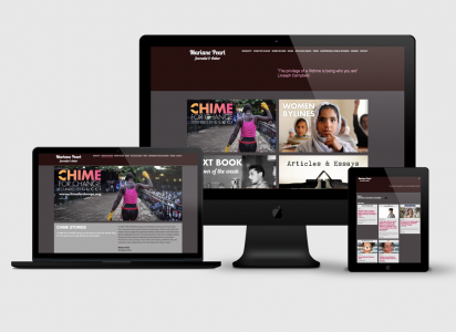 Création site web Mariane Pearl Portada Accueil
